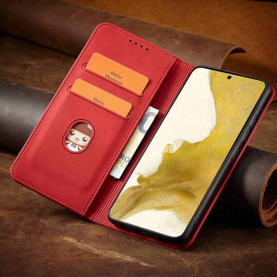 Magnet Fancy Case etui Samsung Galaxy S23 pokrowiec z klapką portfel podstawka czerwone