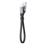 Baseus Simple płaski kabel przewód USB / USB Typ C SuperCharge 5A 40W Quick Charge 3.0 QC 3.0 23cm szary (CATMBJ-BG1)