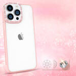 Kingxbar Sparkle Series etui iPhone 13 Pro Max z kryształami obudowa pokrowiec na tył plecki różowy